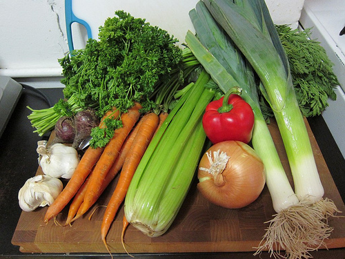 Sunday Snapshot: Vegetable Broth Bounty | Red-Handled Scissors