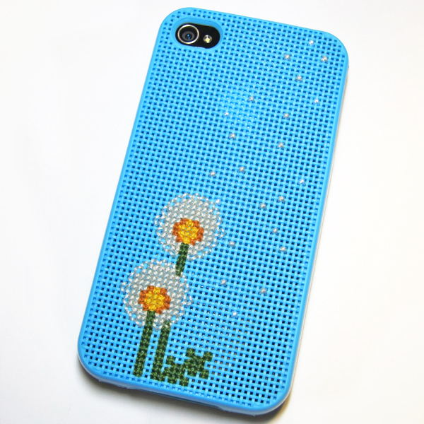 Dandelion iPhone Case Cross-Stitch Pattern | Red-Handled Scissors