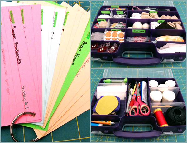 Organizing for CHA Craft Demos | Red-Handled Scissors