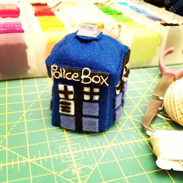 CHA Sneak Peek: TARDIS Finger Puppet | Red-Handled Scissors