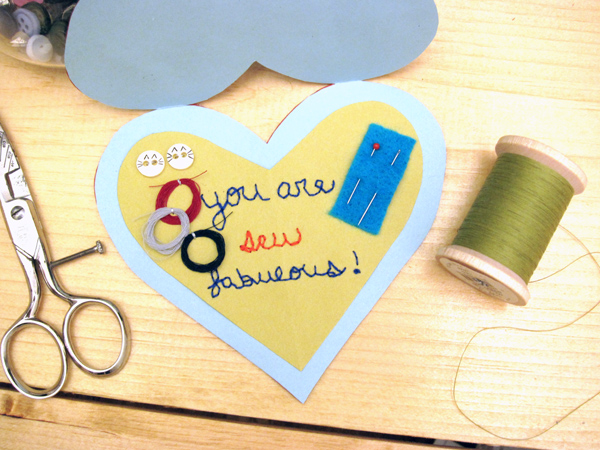 Tutorial: Sewing Kit Valentine Card | Red-Handled Scissors
