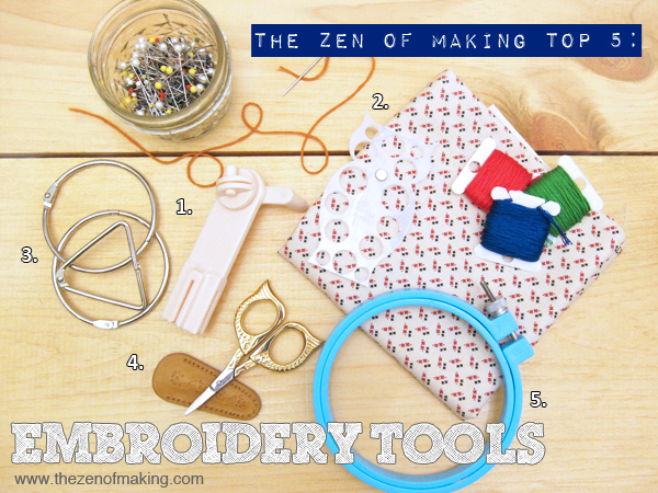 TZoM Top 5: Must-Have Embroidery Tools | Red-Handled Scissors