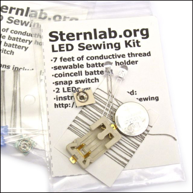 Review: LED Sewing Kit from Sternlab.org for Craft Test Dummies | Red-Handled Scissors