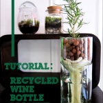 Tutorial: Recycled Wine Bottle Planter | Red-Handled Scissors