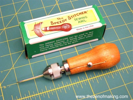 Craft Tool: Speedy Stitcher Sewing Awl | Red-Handled Scissors