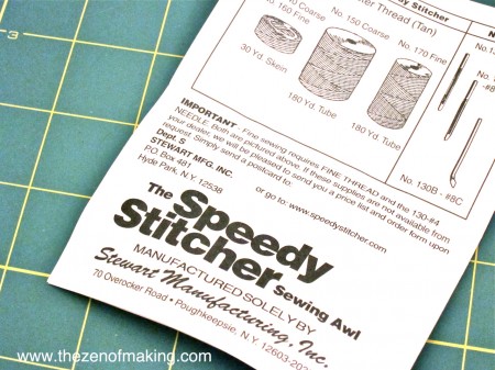 Craft Tool: Speedy Stitcher Sewing Awl | Red-Handled Scissors