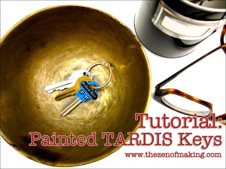 Tutorial: Painted TARDIS Keys | Red-Handled Scissors