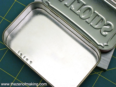 Sunday Snapshot: Metal Stamped Altoids Tin | Red-Handled Scissors