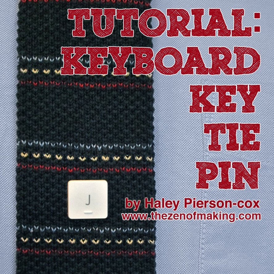Tutorial: Keyboard Key Tie Tack or Lapel Pin | Red-Handled Scissors