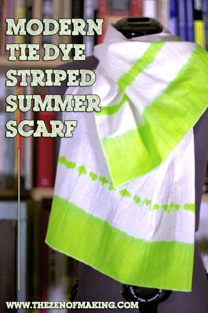 Tutorial: Modern Tie Dye Striped Summer Scarf | Red-Handled Scissors