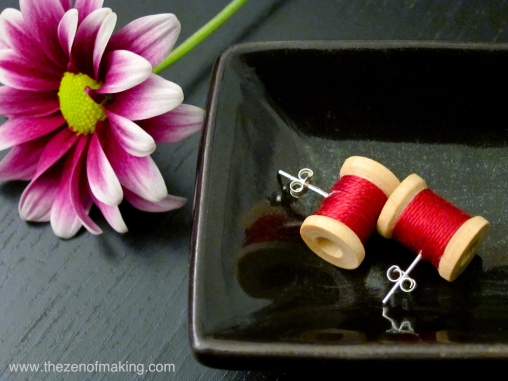 Tutorial: Wooden Spool Earrings | Red-Handled Scissors