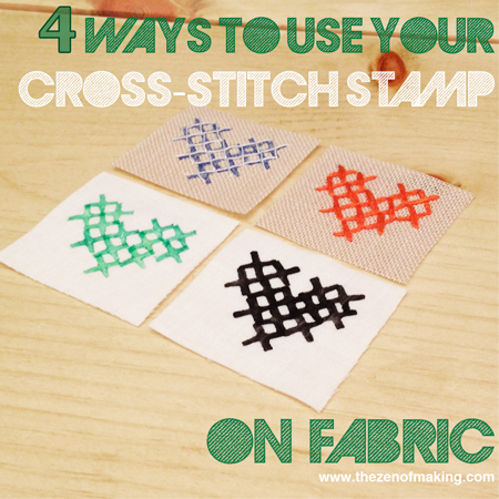 Craft Tip: 4 Ways to Cross-Stitch Stamp on Fabric | Red-Handled Scissors