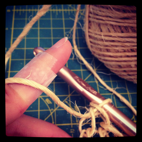 Craft Tip: Crochet with Twine without Killing Your Fingers | Red-Handled Scissors