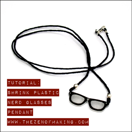 Tutorial: Shrink Plastic Nerd Glasses Pendant | Red-Handled Scissors