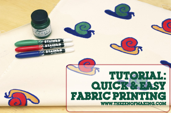 Tutorial: Quick and Easy Fabric Printing | Red-Handled Scissors