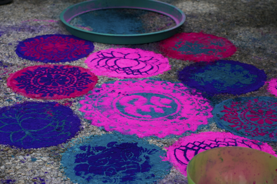 Sunday Snapshot: Rangoli Sidewalk Art at Maker Faire New York | Red-Handled Scissors