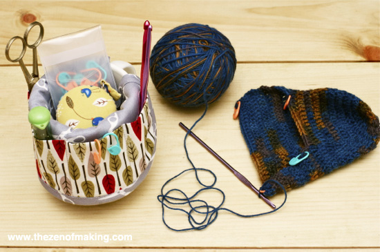 Craft Tip: Coffee Mug Crochet Organizer | Red-Handled Scissors