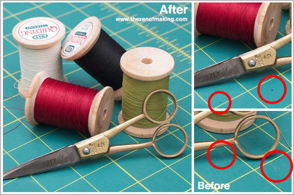 Tutorial: Retouching Spots & Stains in Your Craft Photos with iPhoto and Photoshop | Red-Handled Scissors