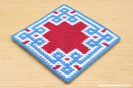 Review: Self-Finishing Needlepoint Coaster Kits from Jenny Henry Designs | Red-Handled Scissors