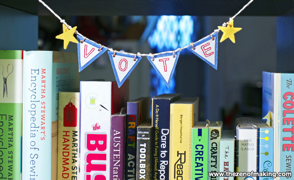 Election Day Bonus Craft: Mini "Vote" Bunting | Red-Handled Scissors