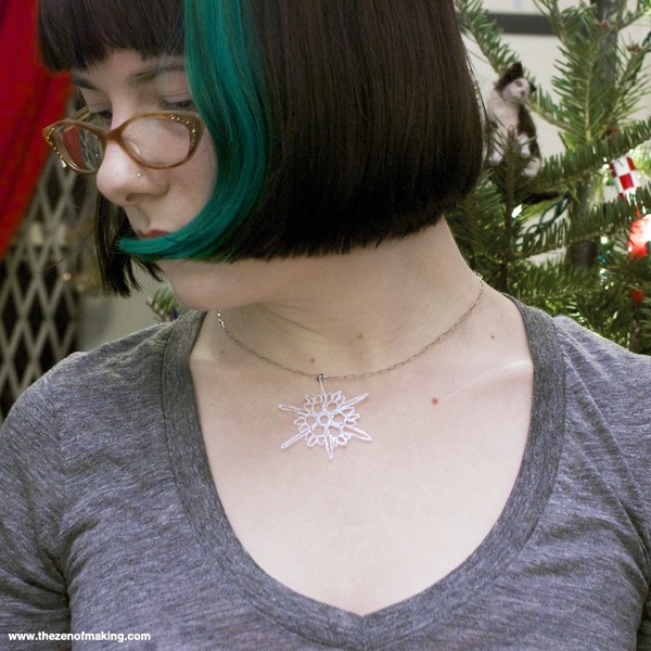 Tutorial: Mini Crocheted Snowflake Necklace | Red-Handled Scissors