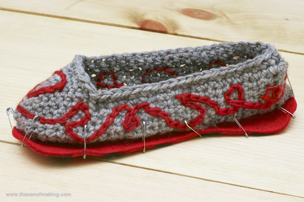 Tutorial: Fancy Felt Soles Crocheted | Red-Handled Scissors