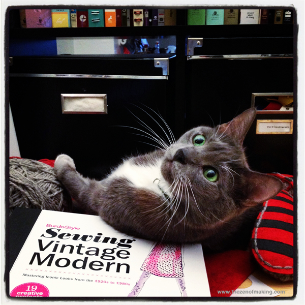Sunday Snapshot: Simon Cat's BurdaStyle Book Crush | Red-Handled Scissors