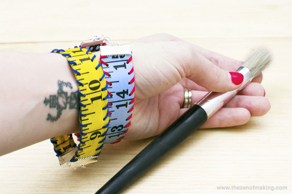 Cloth measuring tape bracelet tutorial