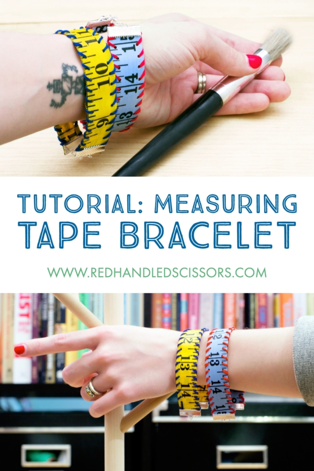 Tutorial: Measuring Tape Bracelet: Show of your DIY cred—and put some of those extra notions to good use—with my measuring tape bracelet tutorial!