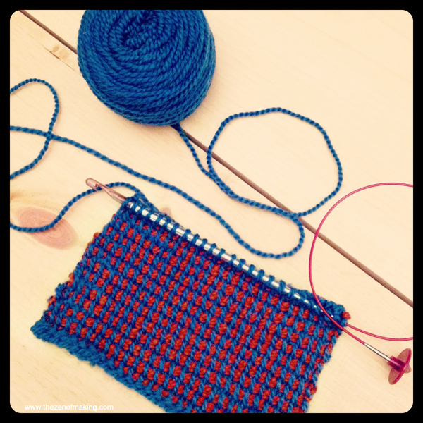 Sunday Snapshot: Tunisian Crochet Colorwork | Red-Handled Scissors