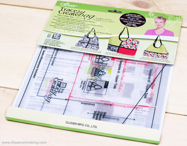 Review: Nancy's Hobo Tote Collection Trace 'n Create Bag Templates from Clover USA | Red-Handled Scissors