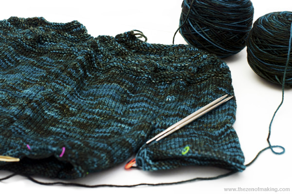 Knitting a Sweater: Tea Leaves Cardigan Update | Red-Handled Scissors