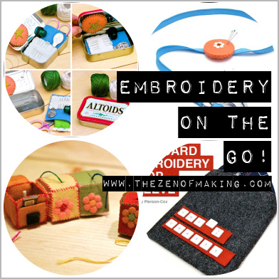 Friday Internet Crushes: Embroidery on the Go | Red-Handled Scissors