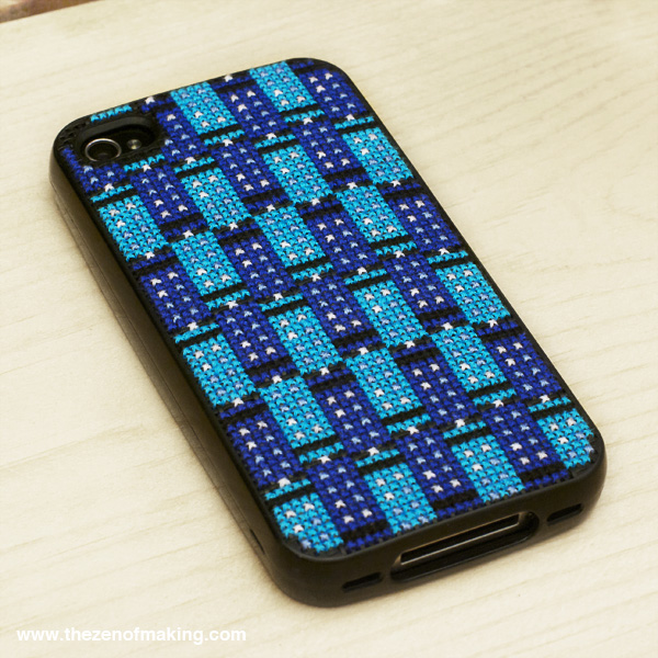 Tessellating TARDIS iPhone Case Cross-Stitch Pattern | Red-Handled Scissors