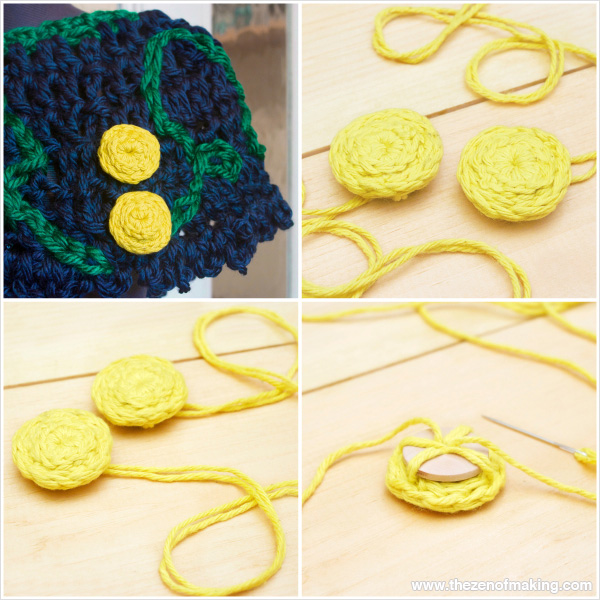 Tutorial: Stabilizing Crocheted Buttons | Red-Handled Scissors