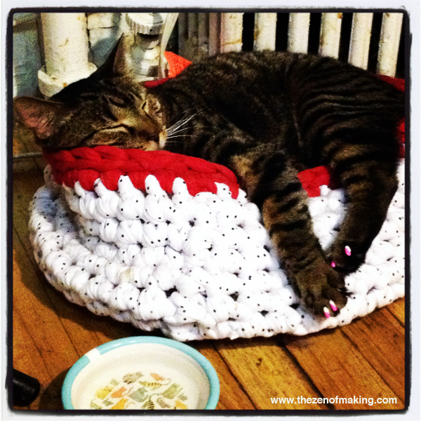 Sunday Snapshot: Crocheted Cat Nap | Red-Handled Scissors