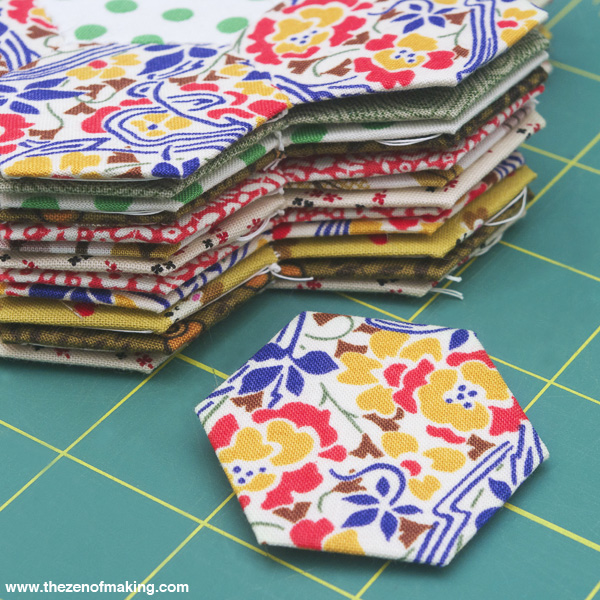 Tutorial: English Paper Piecing, Hexies Part 1 | Red-Handled Scissors