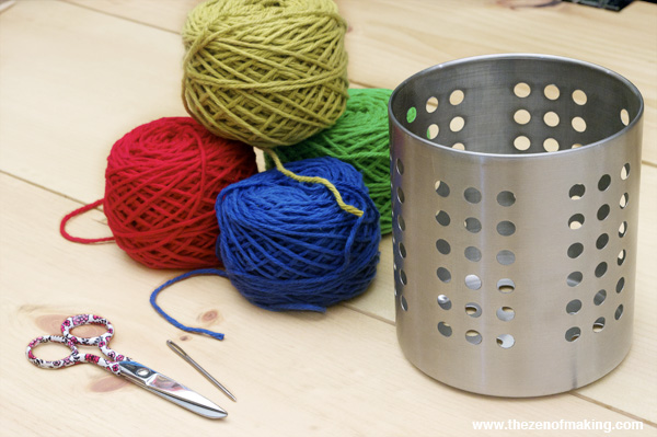 Organize: Cross-Stitch Storage Canisters | Red-Handled Scissors