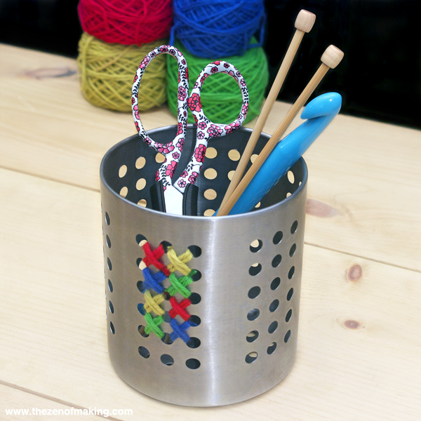 Organize: Cross-Stitch Storage Canisters | Red-Handled Scissors