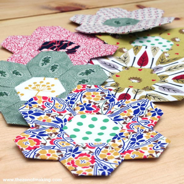 Tutorial: English Paper Piecing, Hexies Part 2 | Red-Handled Scissors