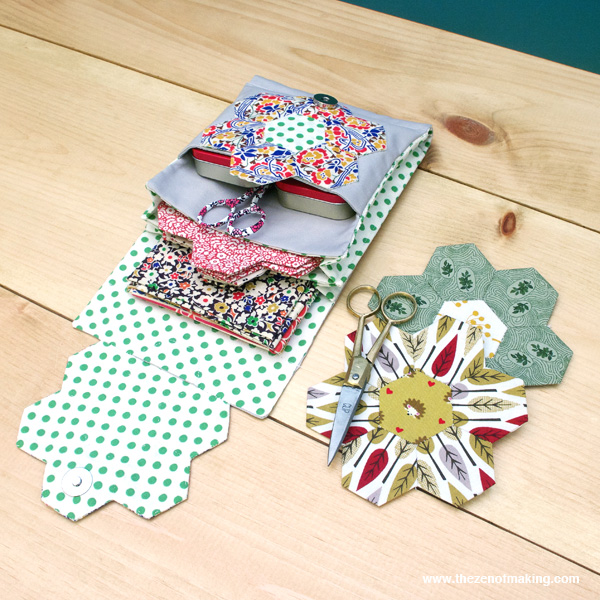 Tutorial: English Paper Piecing Travel Kit, Hexies Part 3 | Red-Handled Scissors