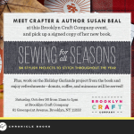 NYC Crafters: Come to the Sewing for all Seasons Book Party TOMORROW at Brooklyn Craft Company! | Red-Handled Scissors