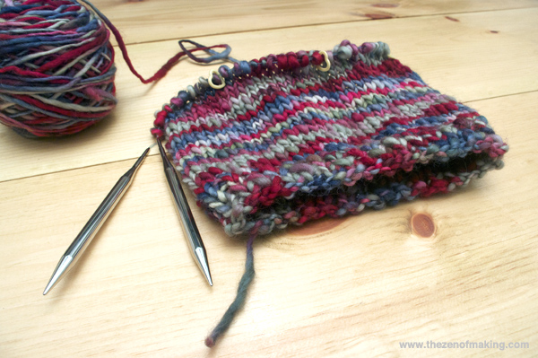 Sunday Snapshot: New Pixie Hat in Progress | Red-Handled Scissors