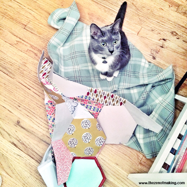 Sunday Snapshot: The Mysterious Incident of the Cat and the Quilt Top | Red-Handled Scissors