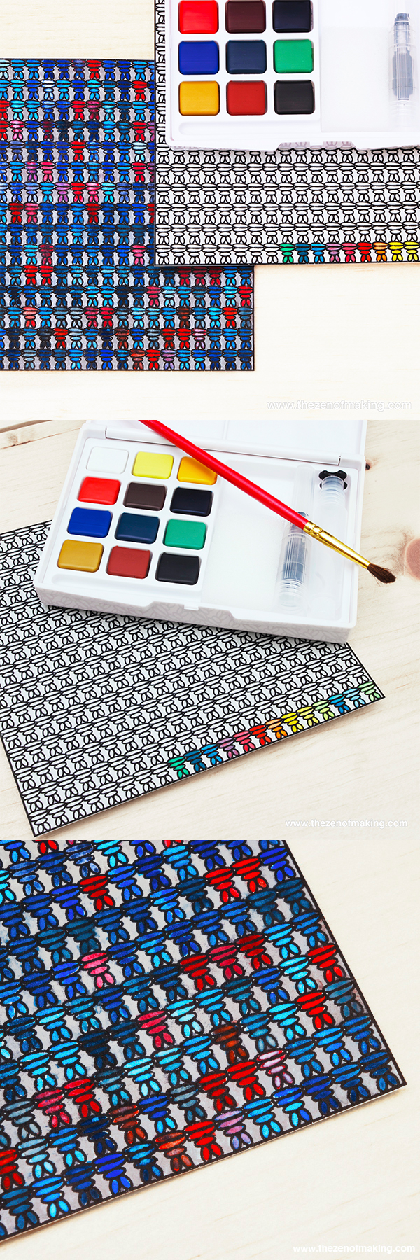 Printable: Watercolor Crochet Stitch Wall Art | Red-Handled Scissors