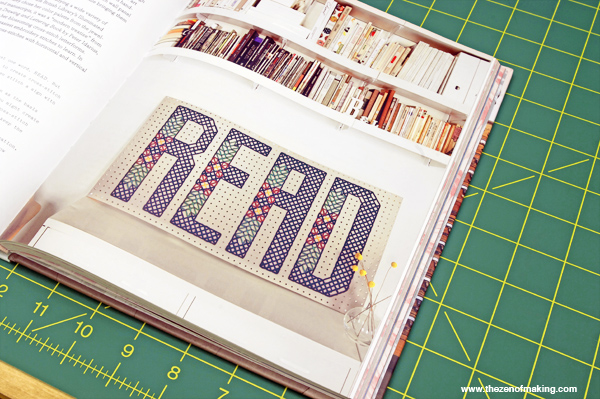 Book Projects: READ Cross-Stitch Wall Panel for BiblioCraft | Red-Handled Scissors