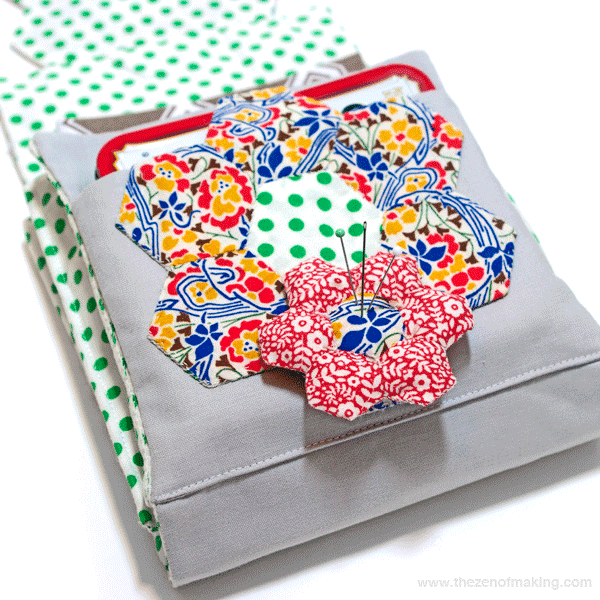 Tutorial: Pincushion for English Paper Piecing Travel Kit | Red-Handled Scissors