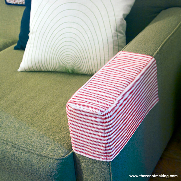 Tutorial: Simple Fabric Armrest Covers | Red-Handled Scissors