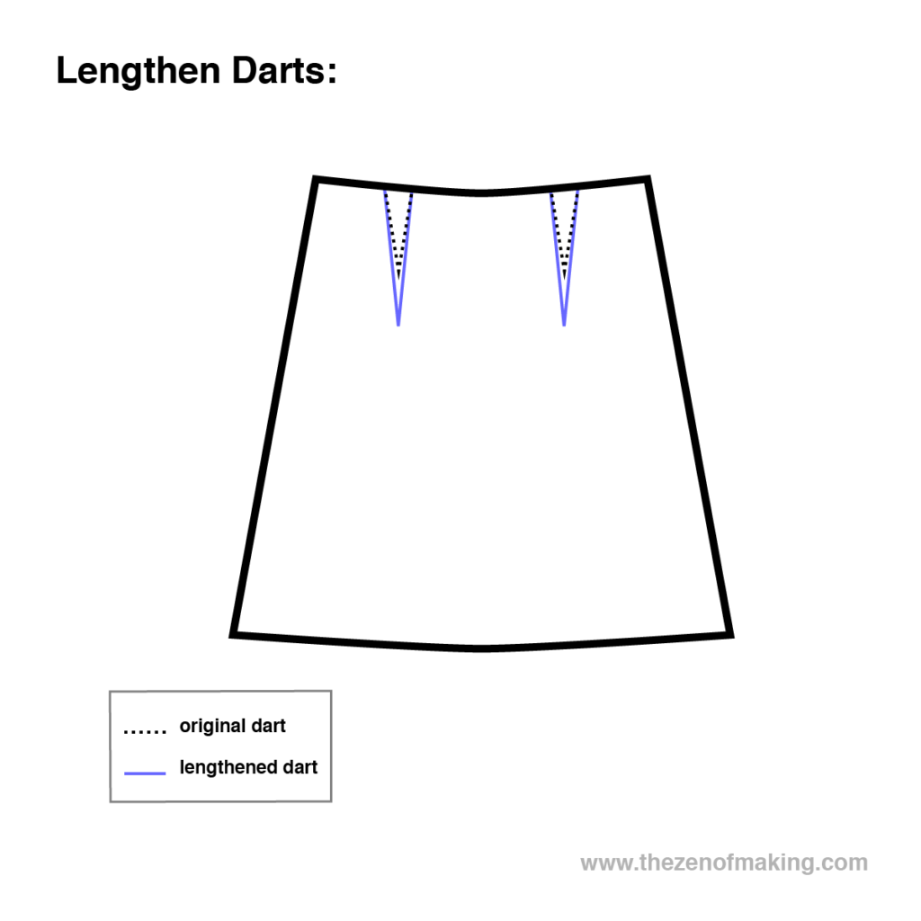 A LINE SKIRT WITH DARTS