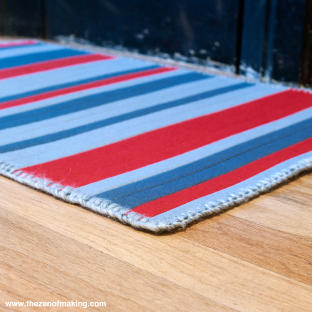 Book Project + Giveaway: Wool Binding Kitchen Rug for Hand-Stitched Home | Red-Handled Scissors